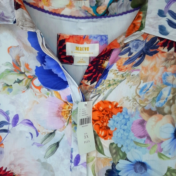 Maeve High-Low Floral Dress, 2X - Picture 10 of 11